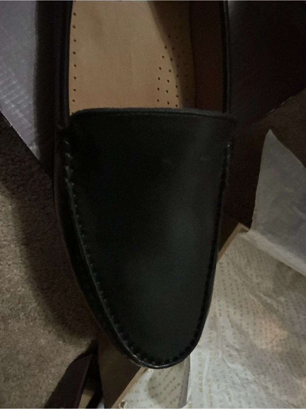 JOHNSTON & MURPHY MEN'S HARRISON VENETIAN BLACK SHEEPSKIN